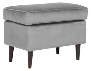 Taburet RON, stofa catifelata gri - Bluvel 14, 60x40x44 cm