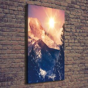 Tablou canvas Soarele peste munți