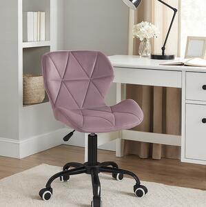Scaun pivotant de birou ergonomic - catifea Violet