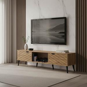 Comoda TV Thelora din melamina stejar, 150 x 40 x 41.6 cm