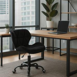 Scaun pivotant de birou ergonomic - catifea Violet