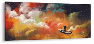 Tablou - Om navigând prin spațiu (120x50 cm)