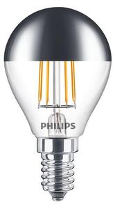 Bec LED cu cap sferic oglindit DECO Philips P45 E14/4W/230V 2700K