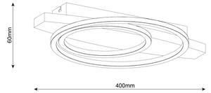 Plafonieră LED MELISA, 28W, 230V, 30x40 cm, pin