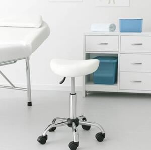 Scaun ergonomic pivotant în formă de șa, reglabil pe înălțime Negru