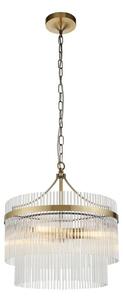 Lustră pe lanț Endon 99167 MARIETTA 3xE14/7W/230V alamă/transparent