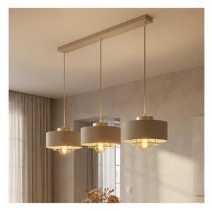 Brilagi - Lustră pe cablu SPRING 3xE27/60W/230V bej/auriu