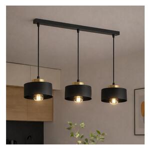 Brilagi - Lustră suspendată pe cablu SPRING 3xE27/60W/230V negru/auriu