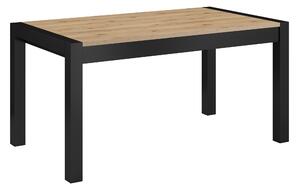 Masă Temire 111Stejar deschis, Negru mat, 8x9x16cm, ExtensieExtensie, PAL laminat, PAL laminat
