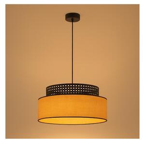 Lustră pe cablu BOHO 1xE27/60W/230V negru/bej