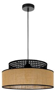 Lustră pe cablu BOHO 1xE27/60W/230V negru/bej
