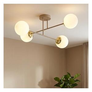 Brilagi - Plafonieră aplicată MILO ECRU 4xE27/60W/230V bej/auriu
