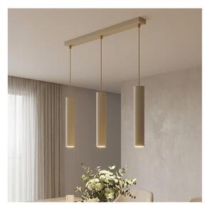 Brilagi - candelabru suspendat pe cablu, TUBE 3xGU10/15W/230V, bej/auriu