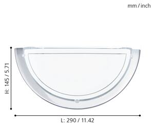EGLO 83156 - Corp de iluminat perete pe lant1 1xE27/60W