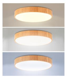 Brilagi Plafonieră LED POOL, 36 W, 230 V, 3000/4000/6000 K, diam. 30 cm, decor lemn