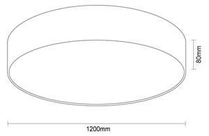 Plafonieră LED 300W, 230V, 3000/4000/6500K, diametru 120 cm, albă