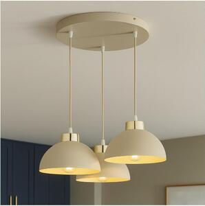 Brilagi - Candelabru suspendat pe cablu MOON 3xE27/60W/230V bej/auriu