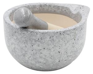 Mojar cu pistil, 330 ml, Excellent Houseware, ceramică, gri