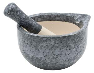 Mojar cu pistil, 330 ml, Excellent Houseware, ceramică, gri închis