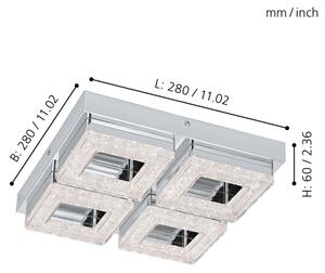 Plafonieră LED Eglo 95657 FRADELO 4xLED/4W/230V