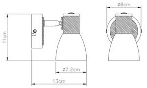 Globoo 54352-1 - Lampa spot GYLFI 1xE14/40W/230V