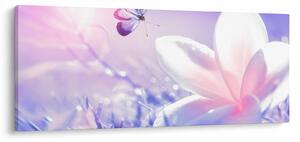 Tablou - Fluture lângă floare (120x50 cm)