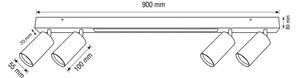 Brilagi - Spot LED SELE 4xGU10/30W/230V + LED/20W alb