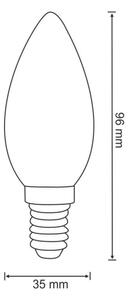 Bec cu LED E14/4W/230V 3000K