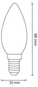 Bec LED FILAMENT C37 E14/2W/230V 3000K