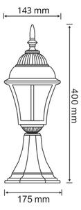 LED Corp de iluminat exterior PARIS 2 1xE27/4,9W/230V