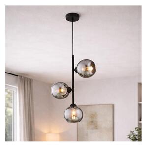 Brilagi - Lustră suspendată pe cablu DIOR 3xE27/60W/230V negru/gri fumuriu