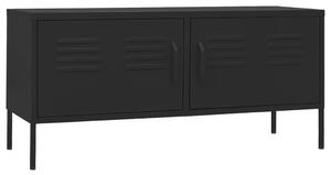 Comodă TV, negru, 105x35x50 cm, oțel