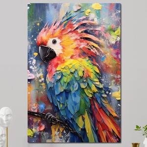 Tablou Canvas Premium, LuxCanva® M1026, Curcubeu Tropical, Papagal, Exotic, Tropical, Curcubeu, Jungla, Insula, Contrast, Vacanta, Birou, Living, Camera Copii