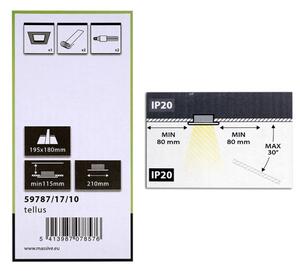 Corp de iluminat încastrat Philips Massive 59787/17/10 TELLUS 2xE27/23W/230V