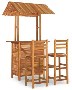Set mobilier de bar de grădină, 3 piese, lemn masiv de acacia