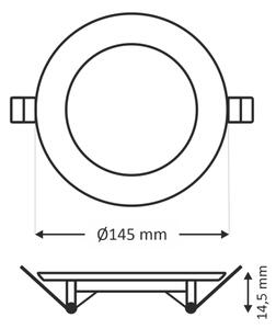 Lampă încastrată LED CIRCLE LED/9W/230V 6500K