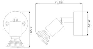 Globo 57381-1L - Spot de perete LED OLANA 1xGU10/3W/230V