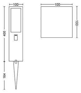 Philips 17434/30/P7 - Lampă LED RGBW Hue IMPRESS exterior 16W 24V IP44