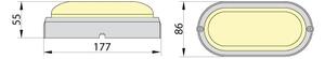 Brilagi - Plafonieră industrială LED SIMA LED/12W/230V IP65 negru