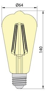 Bec LED LEDSTAR AMBER ST64 E27/10W/230V 2200K