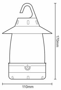 LED Lampă portabilă 3xLED/4xAA IPX4