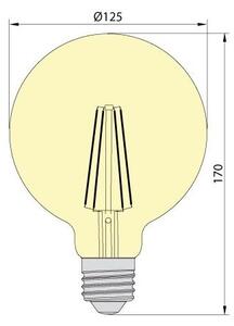 Bec LED LEDSTAR AMBER G125 E27/8W/230V 2200K