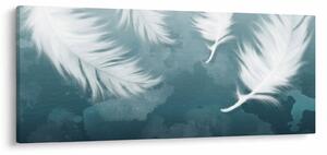 Tablou - Pene albe (120x50 cm)