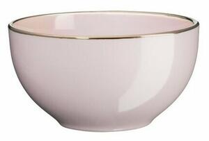 Bol de supă Mäser Metallic RIM Pink, 18,6 cm,6 buc