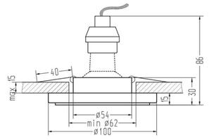 Lampă încastrată EYE 1xGU10/35W/230V