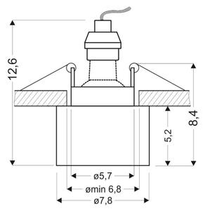 Lampă încastrată TUBA 1xGU10/50W/230V