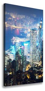 Tablouri tipărite pe pânză Hong Kong pe timp de noapte