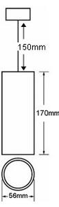 Lustră pe cablu KARADON 1xGU10/30W/230V