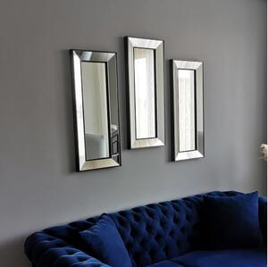 SET 3x oglindă de perete 70x30 cm neagră