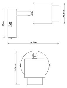 Spot de perete Globo 54031-1 JORNA 1xE27/40W/230V